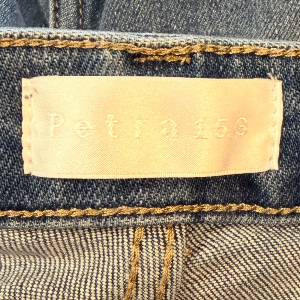 Petra Flare Jeans Size 13/30 Medium Wash High Rise Distressing Stretch - Picture 10 of 13